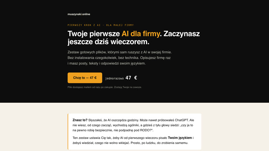 Zrzut: Pierwszy krok — zestaw startowy PDF